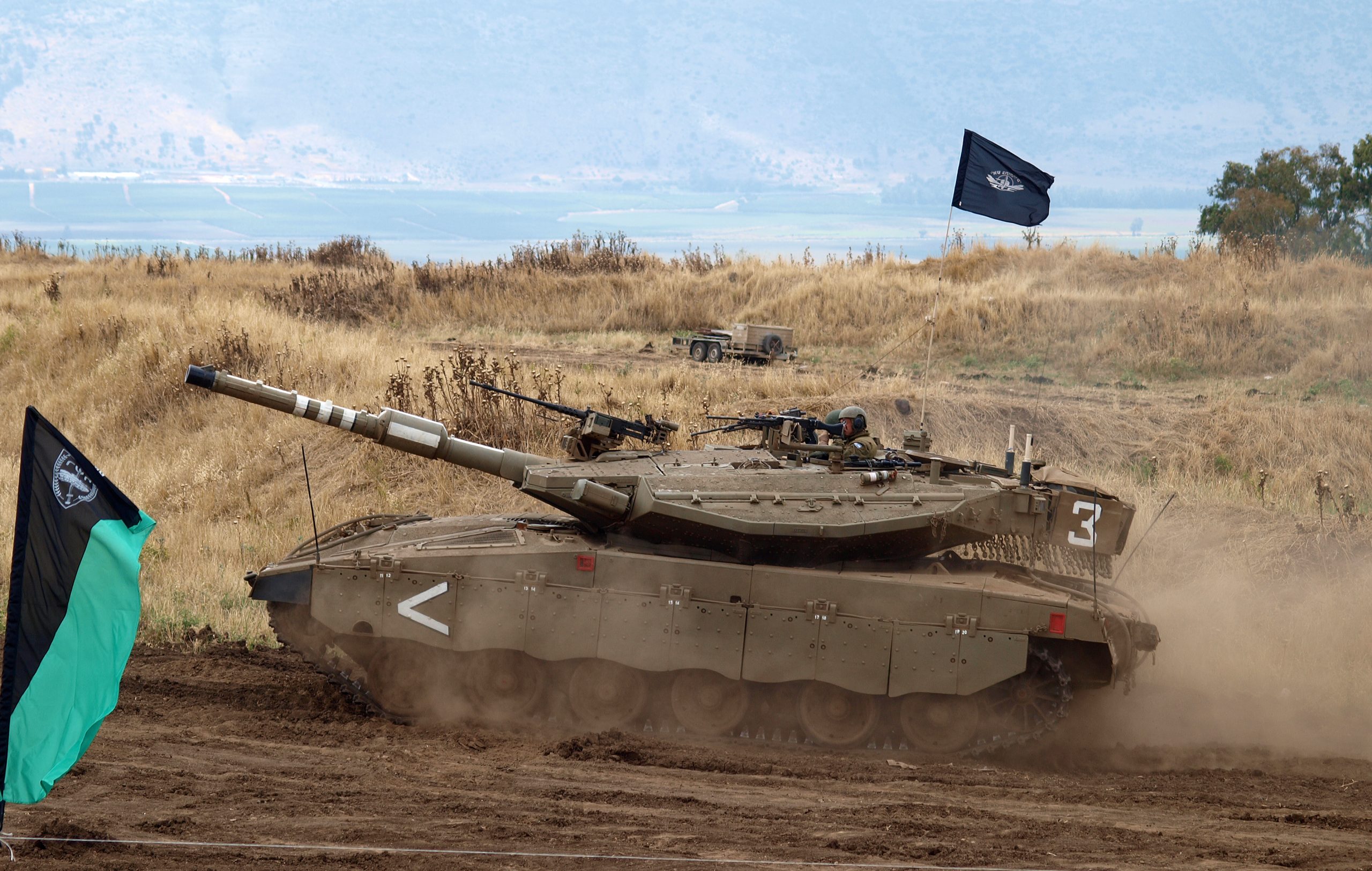 An Israeli Merkava tank during a field exercise
